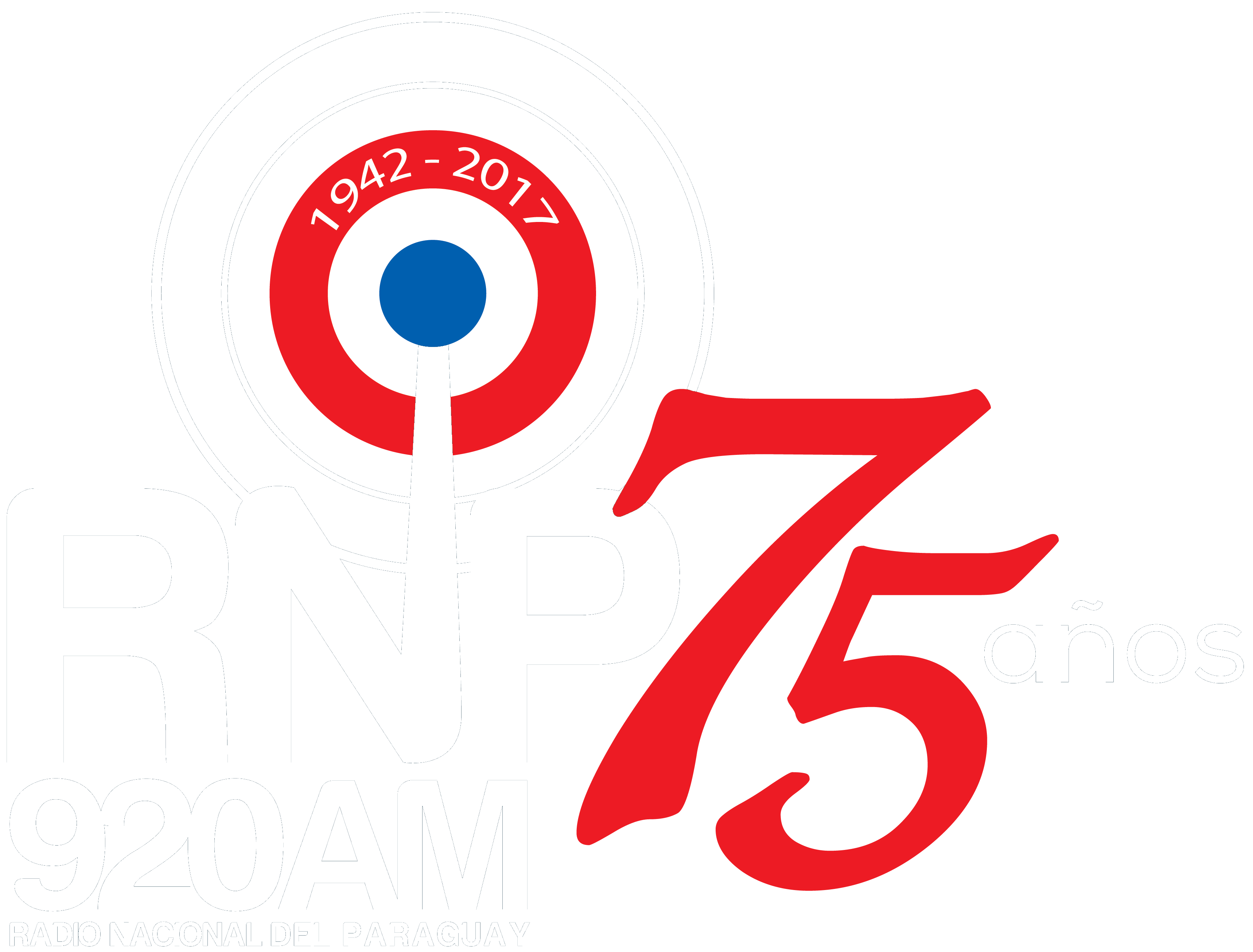 RNP75LOGOBLANCO .RADIO NACIONAL.