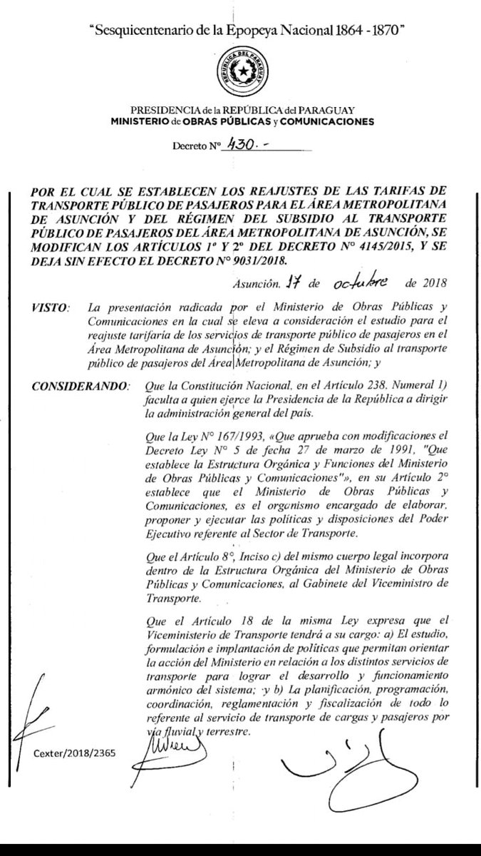 decreto aumento de pasaje