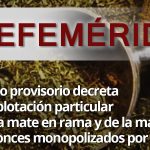 EFEMERIDES yerba mate
