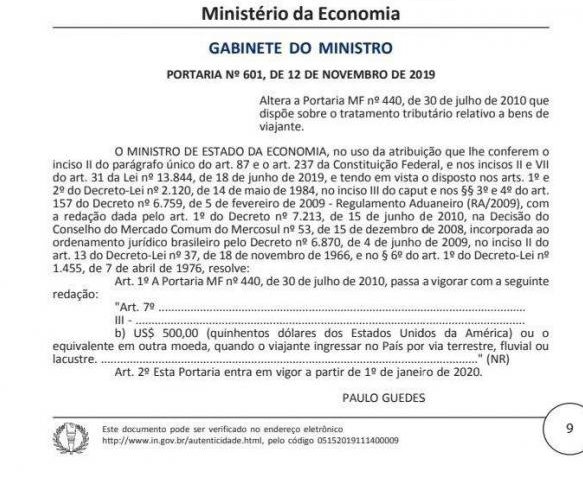 aumento cupo de compras de Brasil