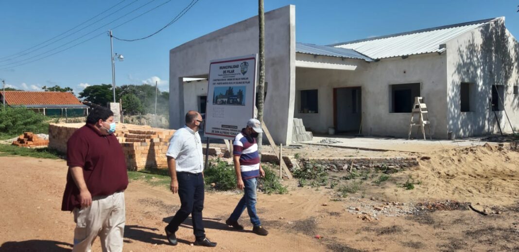 Significativo avance en la construcción de la Unidad de Salud Familiar de Colinas de Pilar.