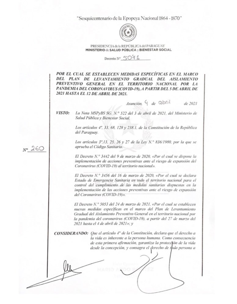 decreto presidencia nuevas medidas sanitarias