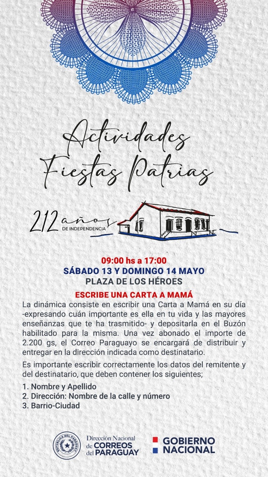 Correo Paraguayo presents the proposal of “I wrote a letter to Mom”