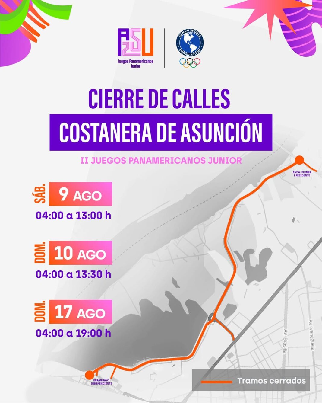 asunción costanera cierre