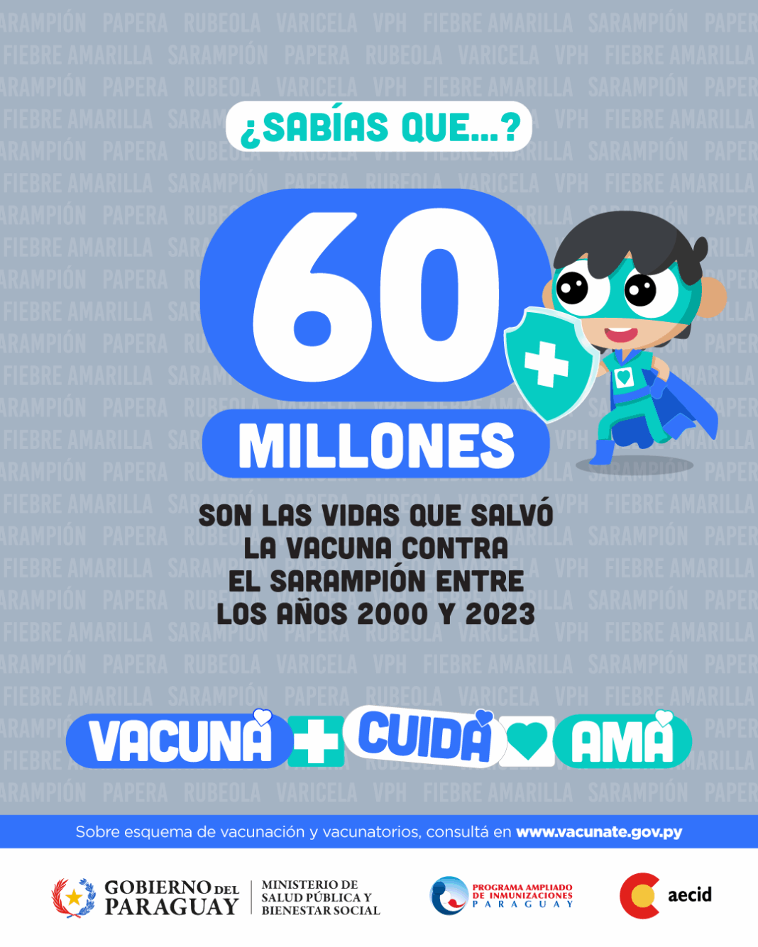 Vacunación de Sarampión, Mspbs.