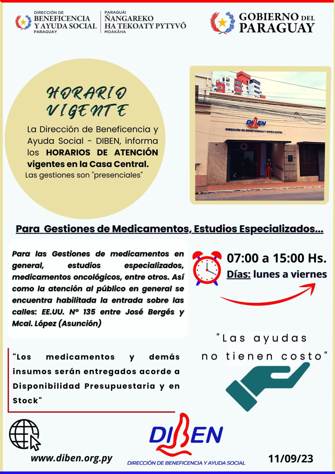 diben insumos horario