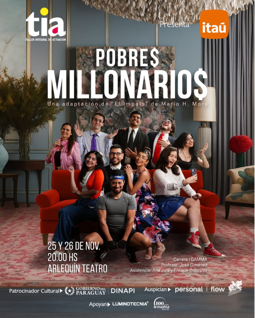 arlequín teatro obra pobres millonarios