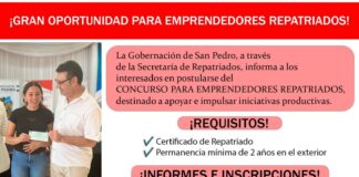Anuncian inscripciones para programa de apoyo dirigido a repatriados emprendedores