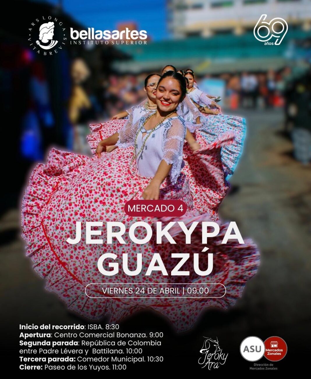 Instituto Superior de Bellas Artes organiza «Jerokypa Guazú» en el Mercado 4