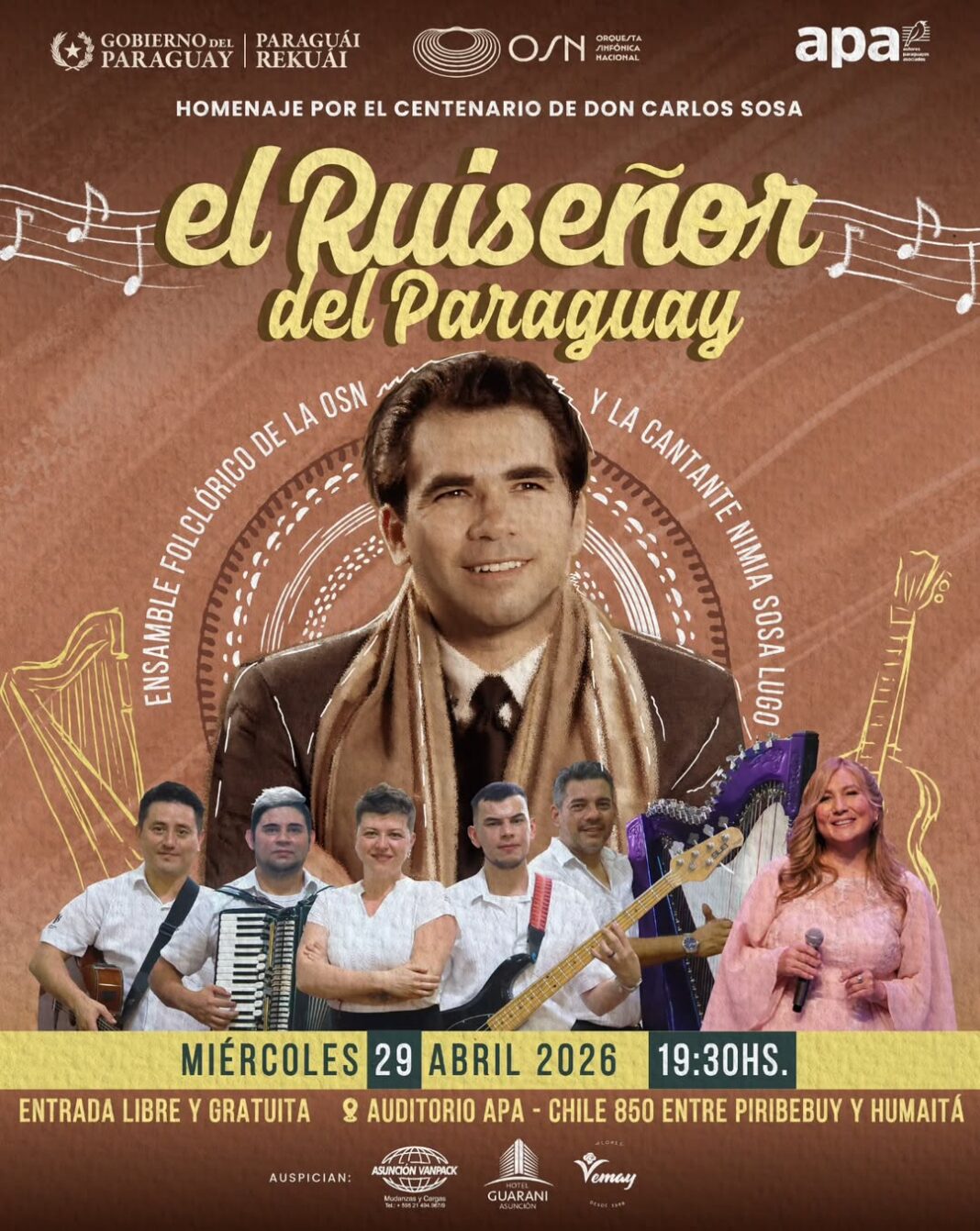 Invitan al concierto homenaje al «Ruiseñor del Paraguay»