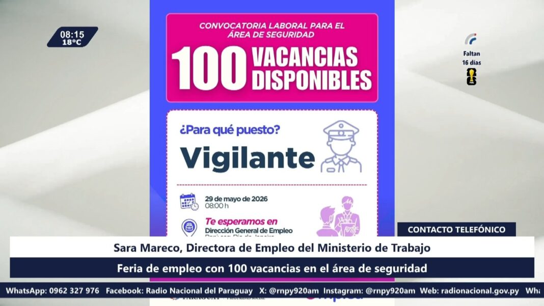 Feria de Empleo del MTESS contará con 100 vacancias