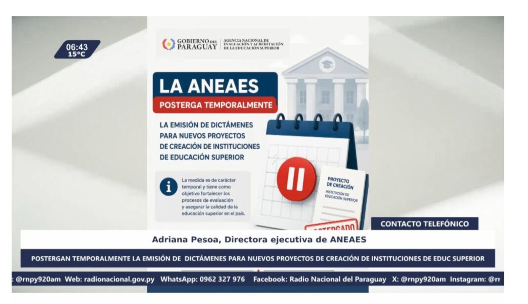ANEAES posterga temporalmente emisión de dictámenes para nue