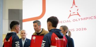 Presidente de la República entrega Pabellón Patrio a delegación paraguaya que competirá en el Mundial de Fútbol Unificado de Olimpiadas Especiales París 2026